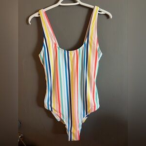 Old navy One piece Colorful Striped Swimsuit